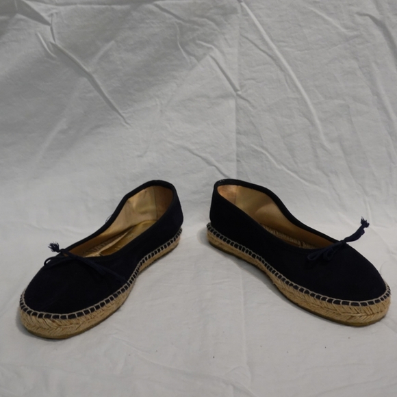 LA MAISON DE L'ESPADRILLE Navy Suede Ballet Flat Espadrille - France, size 39 - Picture 3 of 9